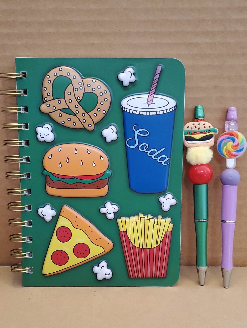 Food Spiral Notebook with 2 Pins